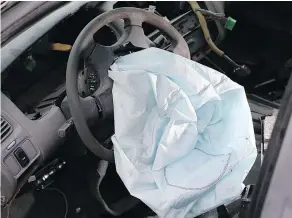  ?? — GETTY IMAGES FILES ?? A common recall notice these days is to fix airbags. While owners of new cars will get a notice from the dealer, owners of used cars should check Transport Canada’s website.