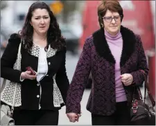  ?? Photo Joe Hanley ?? Anthony O’Mahony’s niece Ann O’Carroll with her mother Angela Houlihan, Mr O’Mahony’s sister, attending the Michael Ferris murder trial at Tralee Courthouse in October.