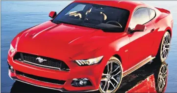  ?? Photo AutoGO.ca ?? For motivation, the 2015 Mustang will be offered with three engines