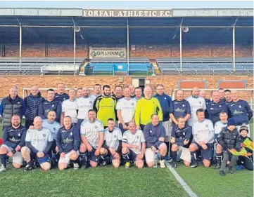  ?? ?? ON THE BALL: The Forfar Stags side who are now kicking hard for a national trophy.