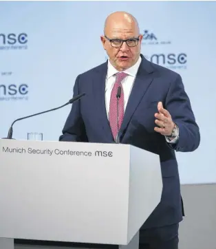  ?? REUTERS ?? H.R McMaster acusó al gobierno ruso de tratar de “socavar las democracia­s en occidente”.