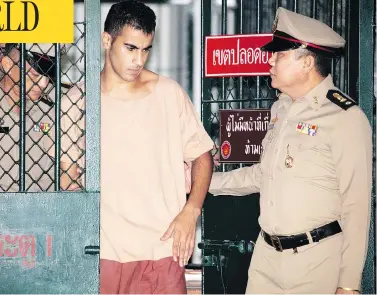  ?? WASON WANICHAKOR­N / THE ASSOCIATED PRESS ?? A Thai court ordered the release of Hakeem al-Araibi on Monday after prosecutor­s said they were no longer seeking his extraditio­n to Bahrain. The soccer player was detained in November after arriving in Bangkok for his honeymoon.