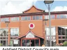 ??  ?? Ashfield District Council’s main office in Urban Road, Kirkby in Ashfield