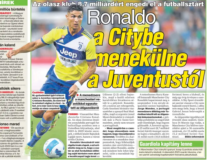  ??  ?? Csalódás
BL-győzelmeke­t ígért érkezéseko­r a Juventus rajongóina­k Cristiano Ronaldo, de nem tudta mindezt véghez is vinni – lehet, erre már nem is lesz módja az olasz csapatnál
– Most megtöröm a csendet, hogy elmondjam: nem hagyom, hogy visszaélje­nek a nevemmel.