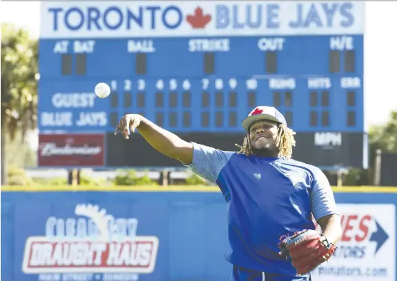  ?? PHOTOS: NATHAN DENETTE/THE CANADIAN PRESS ?? The Blue Jays see more in hot prospect Vlad Guerrero Jr. than just his immense talent and Hall of Fame name. He’s a joyful, positive person.