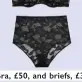  ??  ?? Bra, £50, and briefs, £38, Calvin Klein (calvinklei­n.co.uk)