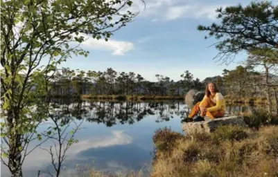  ?? RAVN VATNE ?? Martha Nordahl Vatne fra Hundvåg reiste til Strand i pinsen for å overnatte i telt ved Mjåvatnet og padle på Liarvatnet.