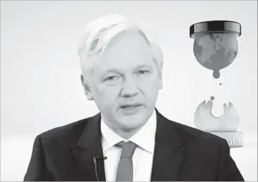  ?? WikiLeaks ?? JULIAN ASSANGE, WikiLeaks’ founder, says tech firms could issue small fixes for products “potentiall­y in two to three days,” but problems involving more critical aspects of computer code could take a lot longer.