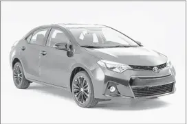  ??  ?? Toyota hopes the sportier-loooking 2014 Corolla will help shed the old version’s low- cost image and attract new, younger buyers to its brand.