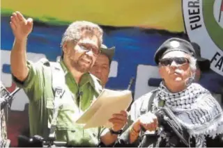  ?? // AFP ?? Los disidentes Márquez y Santrich anunciaron en 2019 la vuelta a las armas