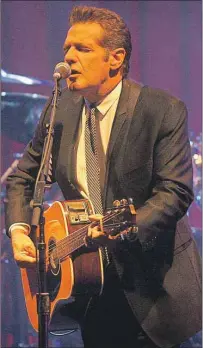  ?? AP PHOTO ?? In this March 20, 2010, file photo, Glenn Frey of the Eagles performs at Muhammad Ali’s Celebrity Fight Night XVI in Phoenix, Arizona. The Eagles said band founder Frey died Monday in New York after battling multiple ailments. He was 67.