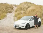  ?? FELIX ODELL/THE NEW YORK TIMES ?? Janis Kuzma, a Tesla technician and IF Metall union member who is striking for better working conditions, takes a walk Dec. 16 near Stockholm.