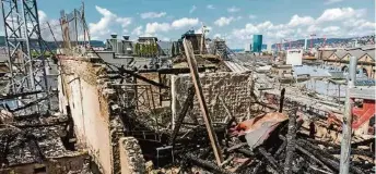  ?? (ENNIO LEANZA / KEYSTONE) ?? 25 août 2018: les tristes vestiges d’un bâtiment classé au patrimoine zurichois.