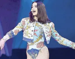  ??  ?? Dua Lipa performs at her concert in London.