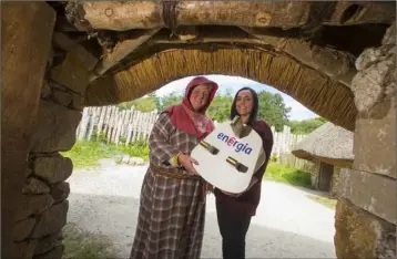  ??  ?? Getting plugged at the Heritage Park. Deirdre Hurley, from Energia, and Susan O’Gorman.