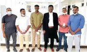  ?? ?? The five boat captains who were released from Seychelles