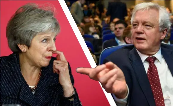  ?? FOTO AFP ?? David Davis noemt het Brexitplan van premier May “compleet onaanvaard­baar”.