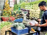  ?? ?? The demand for vegetables has fallen due to the price increase. Pix by M.A. Pushpa Kumara