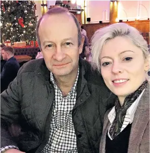  ??  ?? Henry Bolton with Jo Marney, the model he left his wife for. Ms Marney has been suspended by the party for her online activity