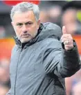  ??  ?? Fighting spirit: Mourinho defended United’s season