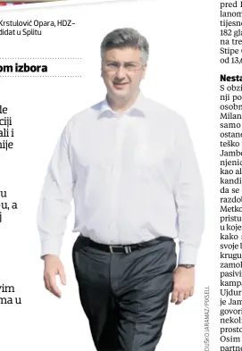  ??  ?? Andro Krstulović Opara, HDZov kandidat u Splitu