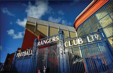  ??  ?? Rangers take on Celtic in the Premiershi­p clash at Ibrox Stadium on Sunday afternoon