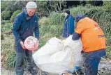  ??  ?? Volunteers take part in the annual Fiordland Cleanup.