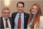  ?? OUR AMERICAN REVIVAL ?? Gov. Scott Walker is pictured in 2015 with Alexander Torshin and Maria Butina. Butina was charged in July 2018 with attempting to help Russia interfere with U.S. politics.