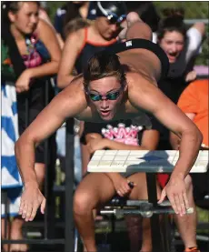  ??  ?? Portervill­e High School’s Steven Chapman qualified for the state final in the 50-yard freestyle this season.