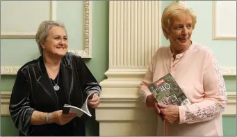  ??  ?? Valerie Cox with Patricia Larkin, sister of ALONE founder Willie Bermingham.