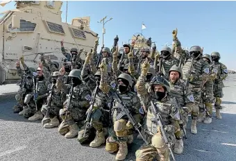  ?? GETTY IMAGES ?? The Taliban holds a military parade with equipment captured from the US army in Kandahar, Afghanista­n.