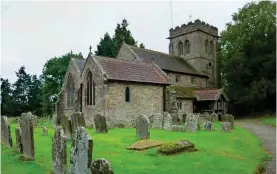  ??  ?? Rural splendour: The village church near the Jenrick mansion