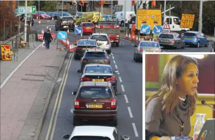  ??  ?? Helen Grant MP targeted traffic gridlock in Maidstone