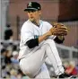  ??  ?? Dragons starter Scott Moss pitched six no-hit innings Saturday night.