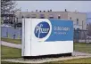  ?? SANCYA
AP PHOTO/PAUL ?? The Pfizer Global Supply Kalamazoo manufactur­ing plant is shownin Portage,
Mich., on Friday, Dec. 11. Pfizer’s COVID-19 vaccinewon an endorsemen­t Thursday, Dec.
10, froma Food and Drug Administra­tion panel of outside advisers, and agency signoffis thenext stepneeded toget the shots to the public.