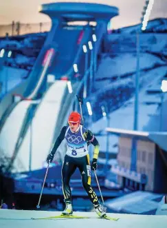  ?? FOTO: MICHEL COTTIN ?? Denise Herrmann beim Goldrennen von Zhangjiako­u.