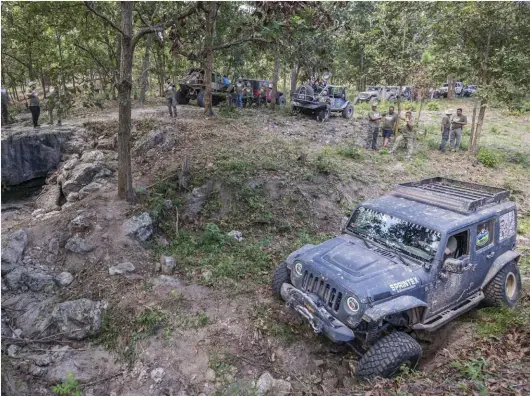  ??  ?? Tackling trail side off-road challenges
was part of the RAW 2018 experience.