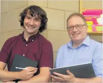  ?? ?? New challenge George Burton and Barrie Wilson, of SSSC, are studying online with UWS