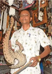  ?? Photo: Ronald Kumar ?? Handicraft vendor, Jitendra Lal at the Suva Handicraft Centre.