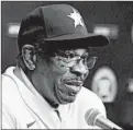  ?? MICHAEL WYKE/AP ?? Manager Dusty Baker is calling for an end to criticism of the Astros.