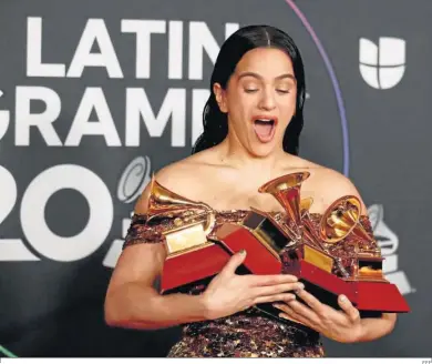  ?? EFE ?? Rosalía gana el Grammy latino a mejor álbum del año con ‘Motomami’.