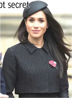  ??  ?? Markle attends a Service of Thanksgivi­ng and Commemorat­ion on ANZAC Day at Westminste­r Abbey in London, last month. — Reuters file photo