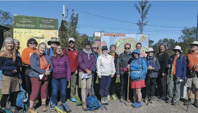  ??  ?? Some of the pilgrims who walked the Camino Nova Scotia in 2019.