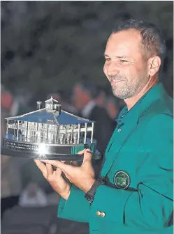  ?? Picture: Getty. ?? Sergio Garcia finally gets his hands on a major title at the age of 37.