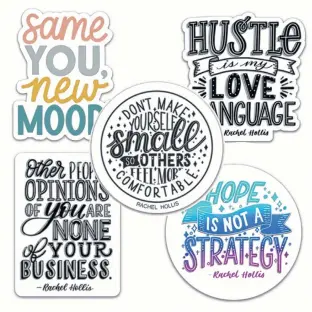  ?? CONTRIBUTE­D PHOTOS ?? As an online challenge, Cheryl Clark created hand-illustrati­ons of quotations by best-selling author Rachel Hollis. The image in the circle in the centre is the quote that Hollis shared to her followers on Instagram, which helped launch Clark’s business.