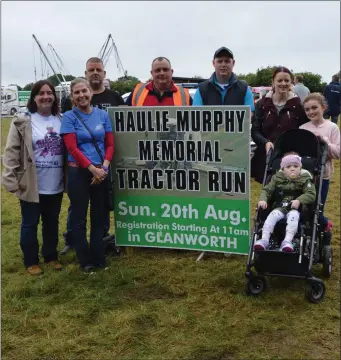  ??  ?? The organising committee of The Haulie Murphy Memorial Run - Annie Roche, Frances and Pat ‘Spud’ Murphy (Haulie Murphy’s parents) and Ciaran Roche with Faith Browne her parents Dave Carroll and Lisa Browne and her sister Lydia Browne. Photos: Pauline...