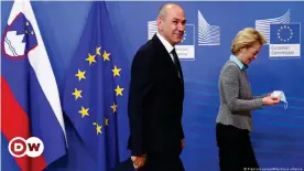  ??  ?? Presiona a la prensa en su propio país: el primer ministro de Eslovenia, Janez Janša, asumirá la presidenci­a del Consejo de la UE en el verano boreal.