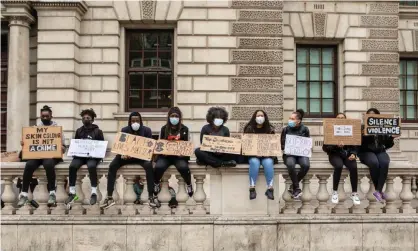  ?? Photograph: Antonio Olmos/The Observer ?? Black Lives Matter protestors at Whitehall. New police powers to curtail protests are ‘disturbing, wholly unnecessar­y and should be removed.’