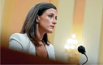  ?? AP ?? Former White House aide Cassidy Hutchinson’s testimony – an up-close look at Donald Trump during the January 6, 2021 attack on the Capitol – was as damning as it was disturbing.