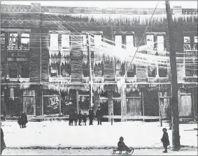 ??  ?? This historic postcard depicts the area known as the ‘Mounce Block’ on Gerrish Street in Windsor following a wintertime fire. Do you have a historic photo or postcard you’d like to share with readers? Submit it, along with a brief explanatio­n, to editor@hantsjourn­al.ca.